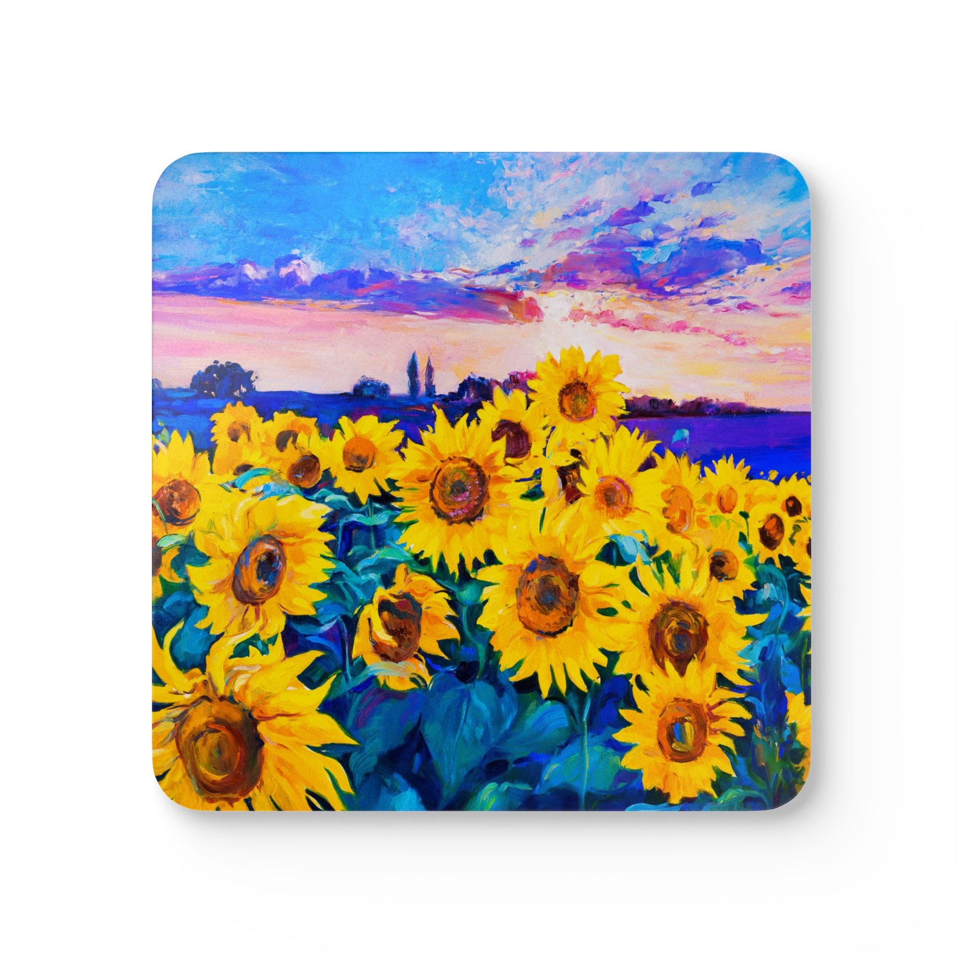 Vibrant Sunflowers Coaster Set