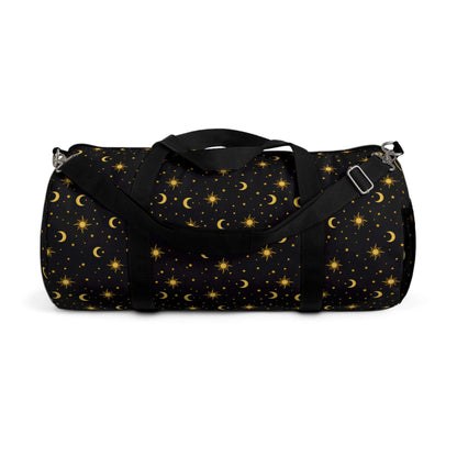 Moon & Stars Duffel BagThis durable duffel bag features a spacious main compartment and multiple pockets for convenient organization. Made with high-quality materials, it is perfect for travel, sports, or everyday use. Keep your belongings secure and orga