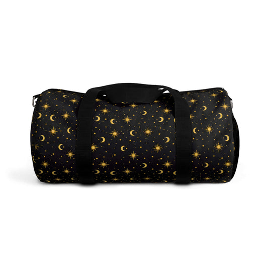 Moon & Stars Duffel BagThis durable duffel bag features a spacious main compartment and multiple pockets for convenient organization. Made with high-quality materials, it is perfect for travel, sports, or everyday use. Keep your belongings secure and orga