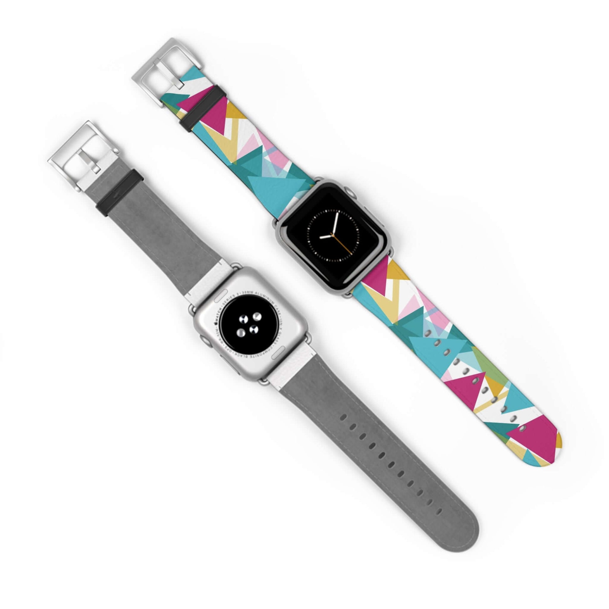 Triangles Apple Watch BandTired of settling for plain, boring watch bands? Experience the ultimate in luxury and style with our Triangles Apple Watch Band. Inspired by the world of art and literature, our band boasts an exclusive design and is made with p