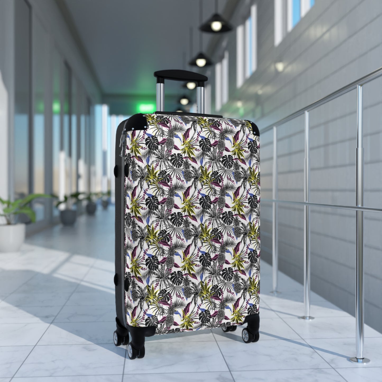 £235.54Tropical Forest SuitcaseIntroducing the Tropical Forest Suitcase - a masterpiece of luxury travel. With its vibrant and exotic design, this suitcase will surely turn heads as you jet set around the world. Made with premium materials for durability