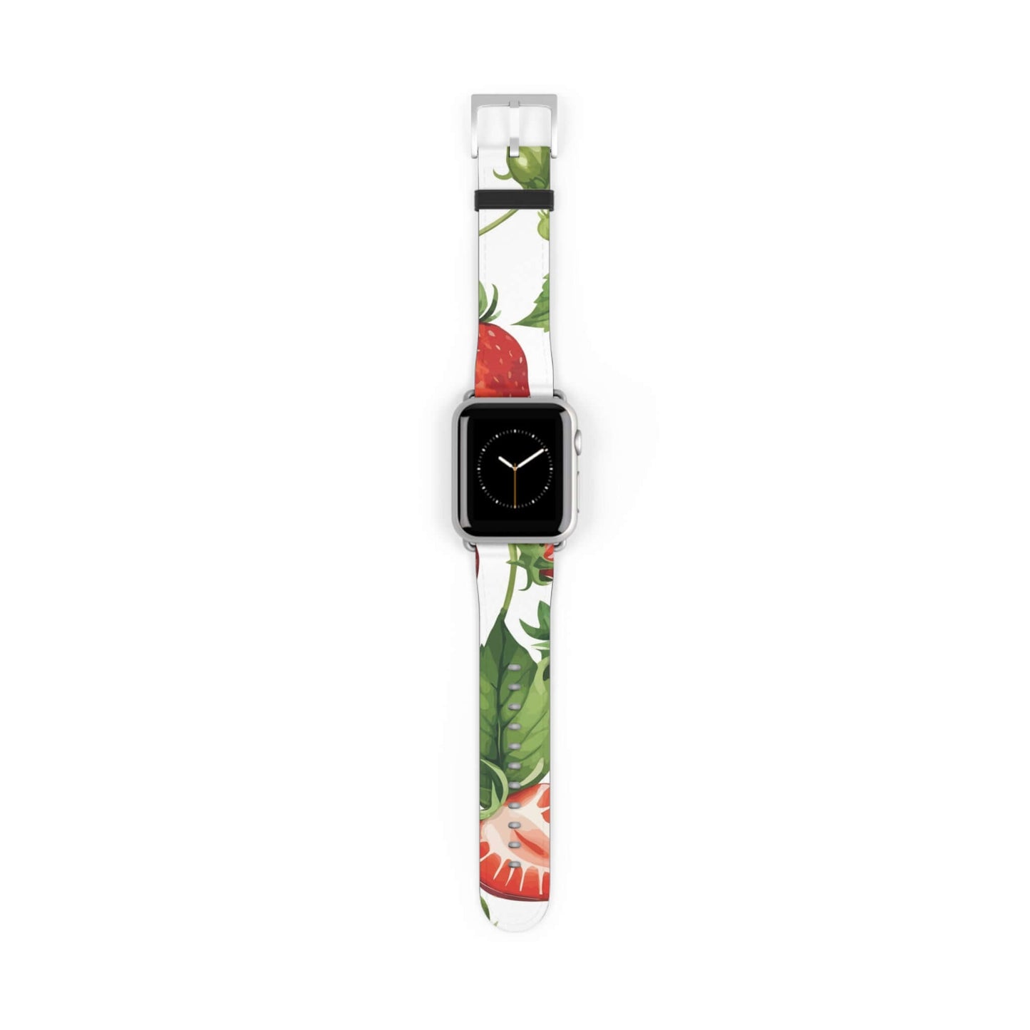 Strawberry Apple Watch BandIntroducing our Strawberry Apple Watch Band - a tasteful blend of luxury and functionality. With its intricate design and comfortable fit, this band is the perfect addition to your Apple Watch. Show off your style with the sweet