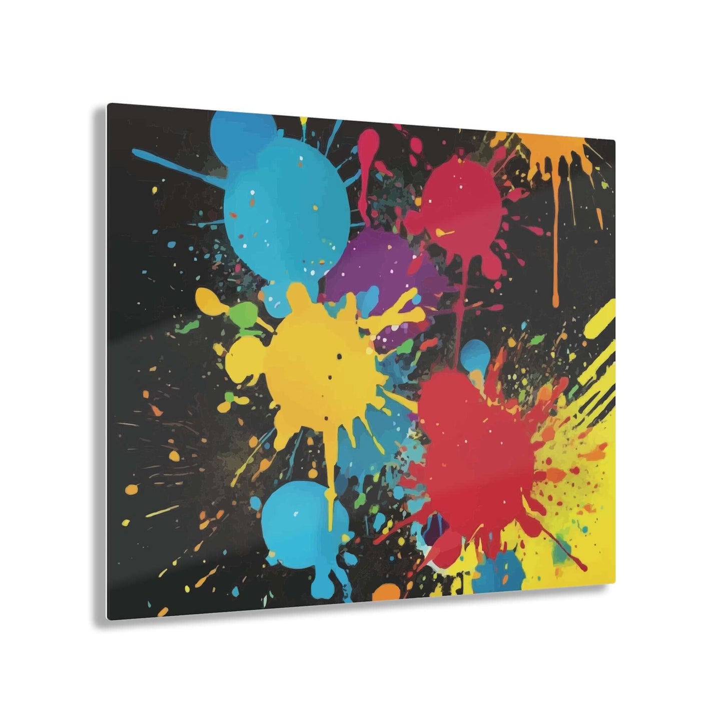 Splatter Paint Acrylic PrintThis high-quality Splatter Paint Acrylic Print adds a touch of artistic flair to any room. Made with durable materials, its vibrant colors and unique design are sure to enhance your home decor. Transform your space with this on