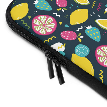 Summer Fruits Laptop SleeveTransport your laptop in style with our Summer Fruits Laptop Sleeve. Featuring a vibrant and playful design of juicy summer fruits, this laptop sleeve will not only protect your device, but also add a touch of sophistication to