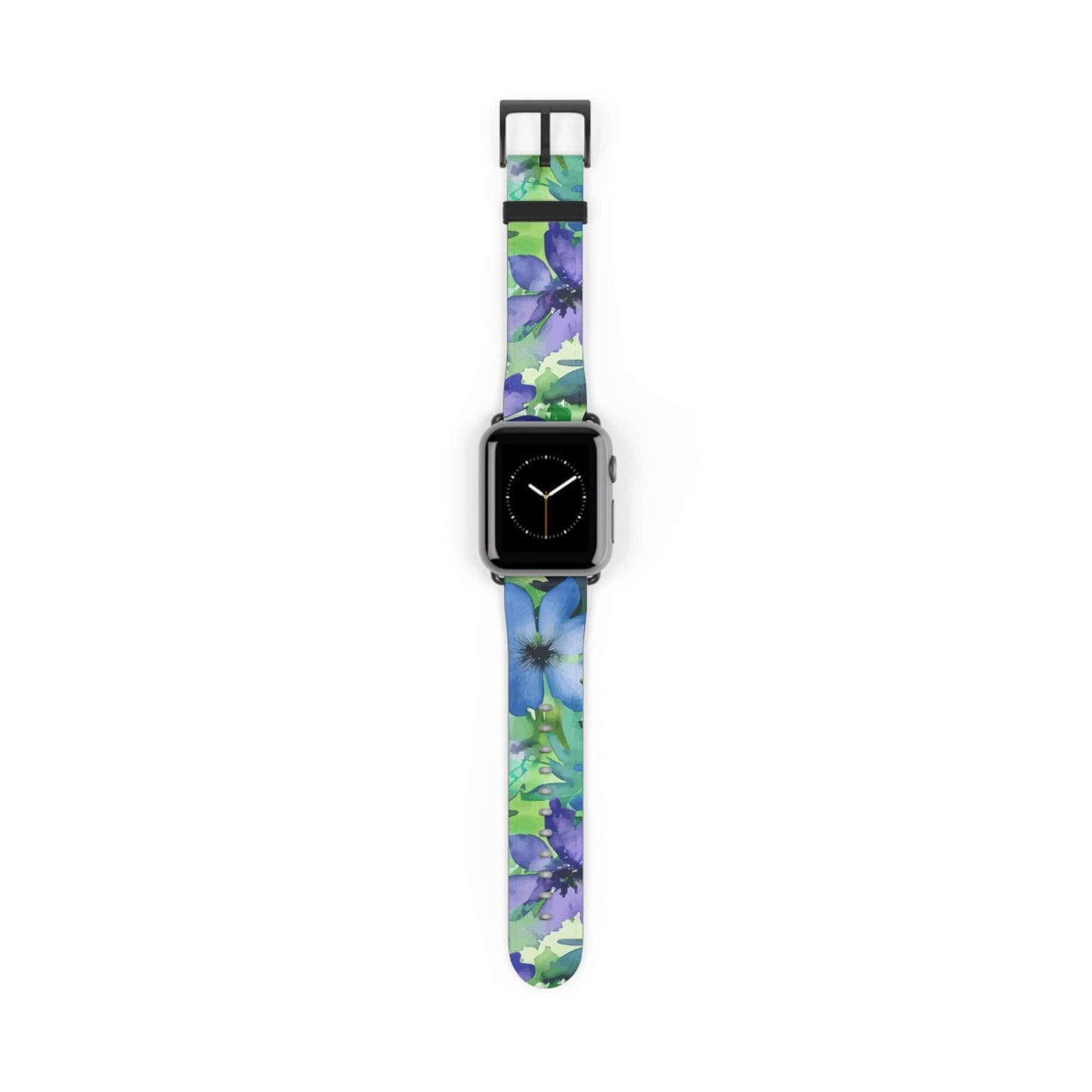 Blue Flower Apple Watch BandTransform your Apple Watch into a work of art with our Blue Flower Band. Its delicate hand-painted design is crafted with luxurious attention to detail. Elevate your style with this unique and elegant band, perfect for any occa