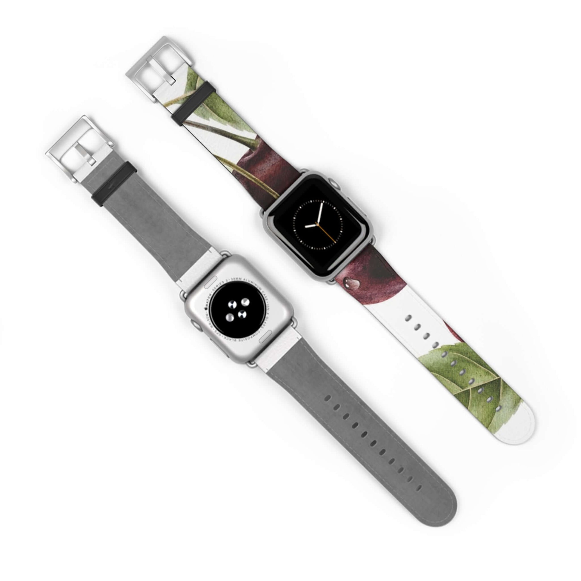 Sweet Cherry Fruit Apple Watch BandThis Sweet Cherry Fruit Apple Watch Band is perfect for adding a touch of colorful personality to your Apple Watch. Made from high-quality materials, the band is both durable and comfortable to wear. Enjoy the benefits o