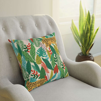 Colourful Leaves CushionIntroducing our latest addition to our luxurious home decor collection: the Colourful Leaves Cushion. Its delicate decri design showcases stunning, vibrant hues that will elevate any room. Embrace elegance and sophistication with t