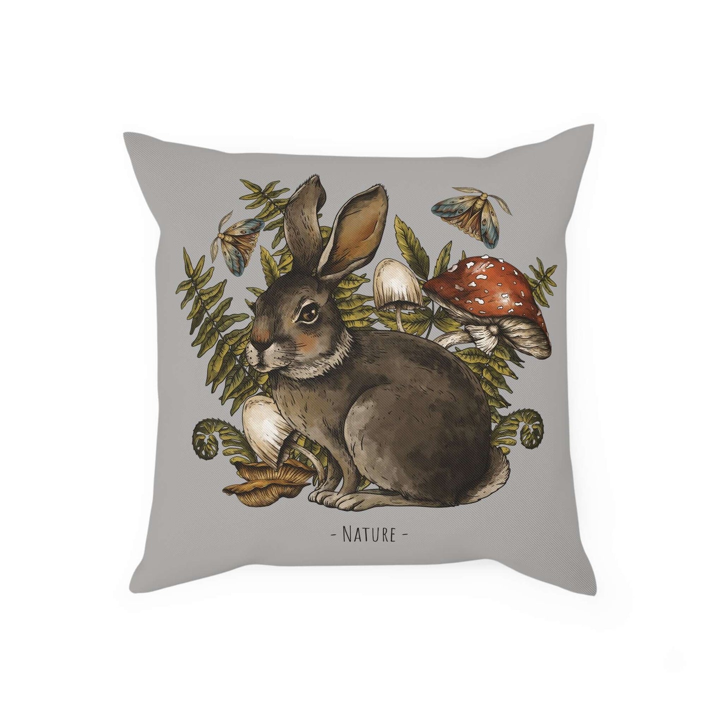 Hare CushionThis Hare Cushion features a detailed depiction of a hare that adds a touch of nature and charm to any living space. The intricate design is made with high-quality materials for durability and comfort. Bring a sense of tranquility and style to