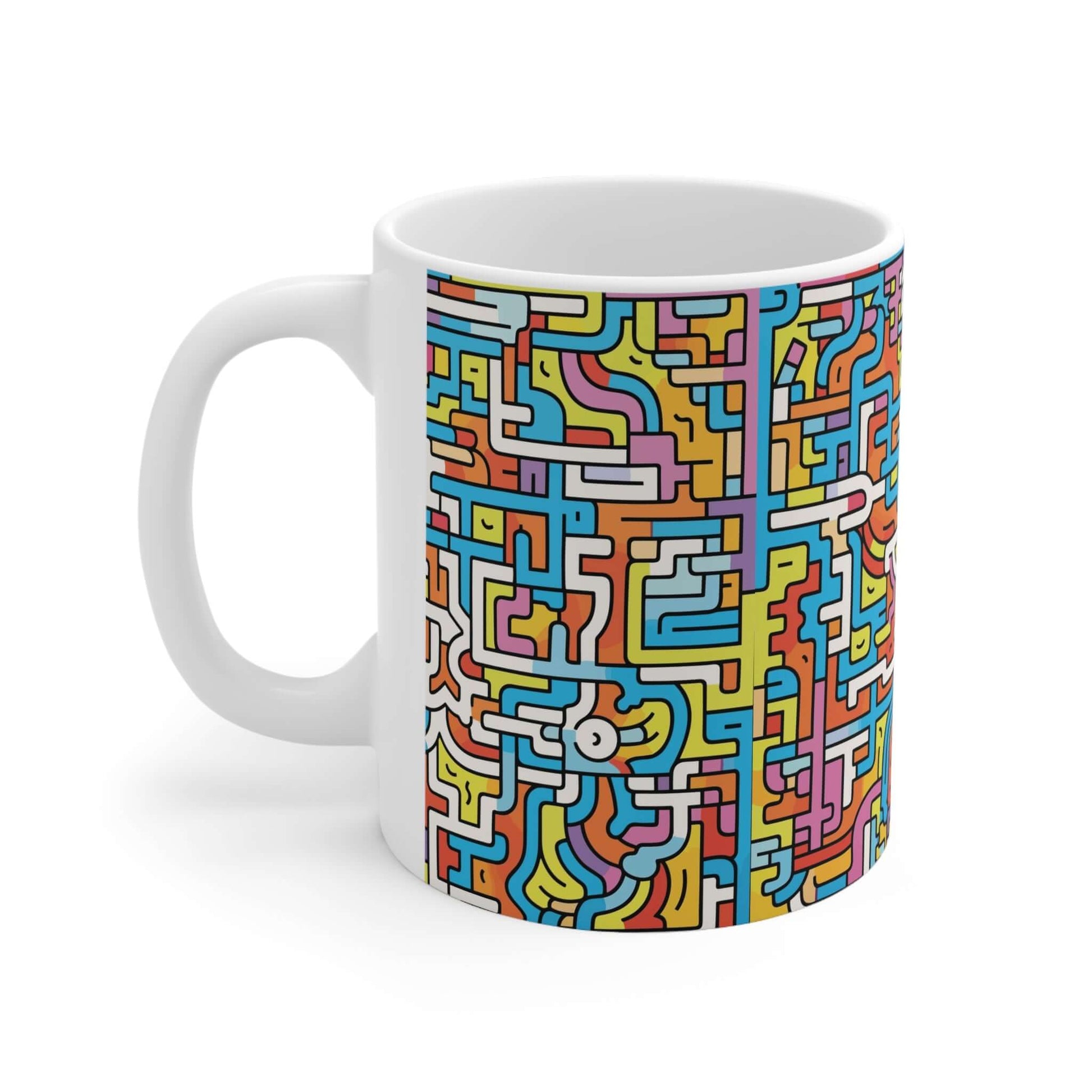 Doodle Maze MugGet lost in the fun with our Doodle Maze Mug! Perfect for those who don't take life too seriously, this quirky mug will have you navigating through a maze of doodles while sipping your favourite beverage. A playful addition to your daily ro