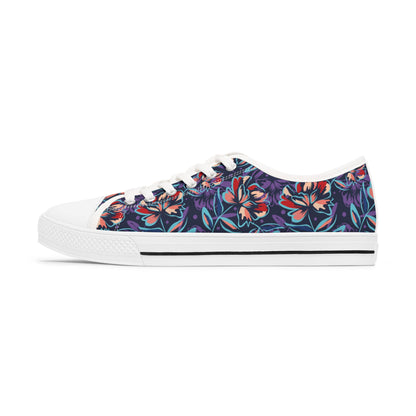 Women's Green Floral Low Top SneakersStep into spring with our luxurious Women's Green Floral Low Top Sneakers. These sneakers feature a beautiful floral design, perfect for adding a touch of elegance to any outfit. The low top design offers both style an