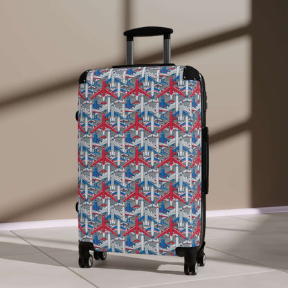 Aeroplanes SuitcaseIntroducing the Aeroplanes Suitcase, perfect for all your travel needs. With a sleek and sturdy design, this suitcase is made from durable materials for long-lasting use. The spacious interior and multiple compartments make packing and