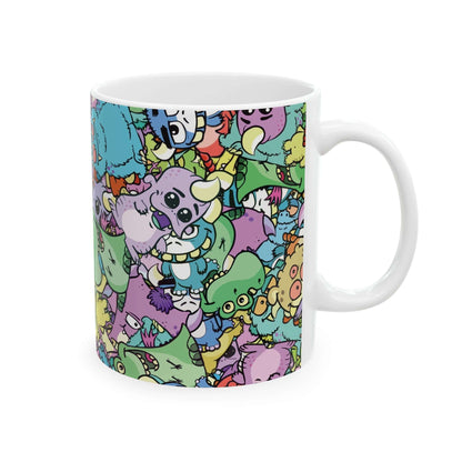 Cartoon Monsters MugGet your morning brew with the cutest companions - our Cartoon Monsters Mug! Sip your drink with these quirky critters while they add a playful touch to your day. Perfect for any monster fan (or just anyone who enjoys a little fun in t