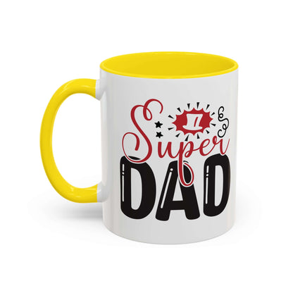 Accent Super Dad MugDrink your coffee in style with the Accent Super Dad Mug! Show your appreciation for the Super Dad in your life with this bold and functional mug. Made with high-quality materials, this mug is sure to impress. Perfect for Father's Day