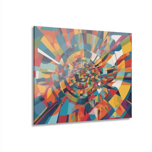 Modern Abstract Acrylic PrintThis modern abstract acrylic print is a perfect addition to any contemporary space. The vibrant colors and unique design are sure to make a statement. Made with high-quality materials, this print is durable and long-lasting. A