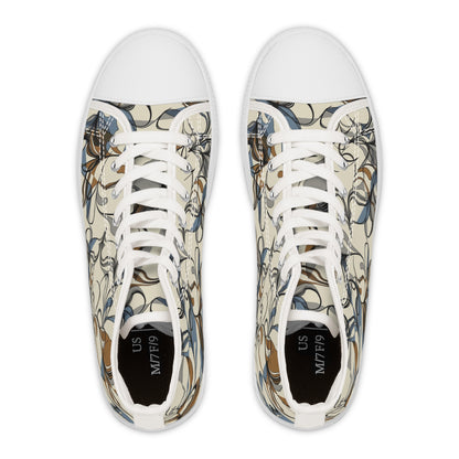 Women's Spring Flower High Top SneakersAdd a touch of elegance to your wardrobe with our Women's Spring Flower High Top Sneakers. These sneakers are the perfect combination of style and comfort, designed to elevate your look while keeping your feet happy.