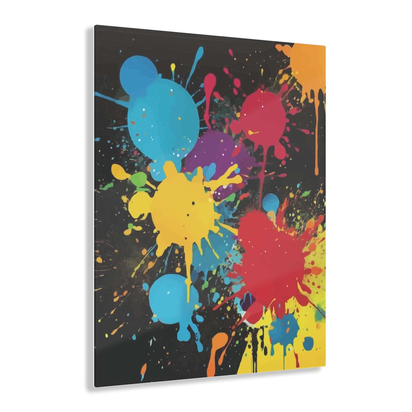 Splatter Paint Acrylic PrintThis high-quality Splatter Paint Acrylic Print adds a touch of artistic flair to any room. Made with durable materials, its vibrant colors and unique design are sure to enhance your home decor. Transform your space with this on