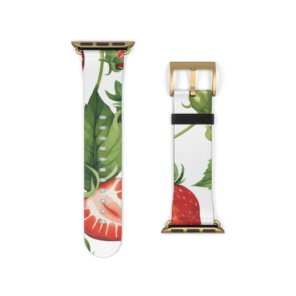 Strawberry Apple Watch BandIntroducing our Strawberry Apple Watch Band - a tasteful blend of luxury and functionality. With its intricate design and comfortable fit, this band is the perfect addition to your Apple Watch. Show off your style with the sweet