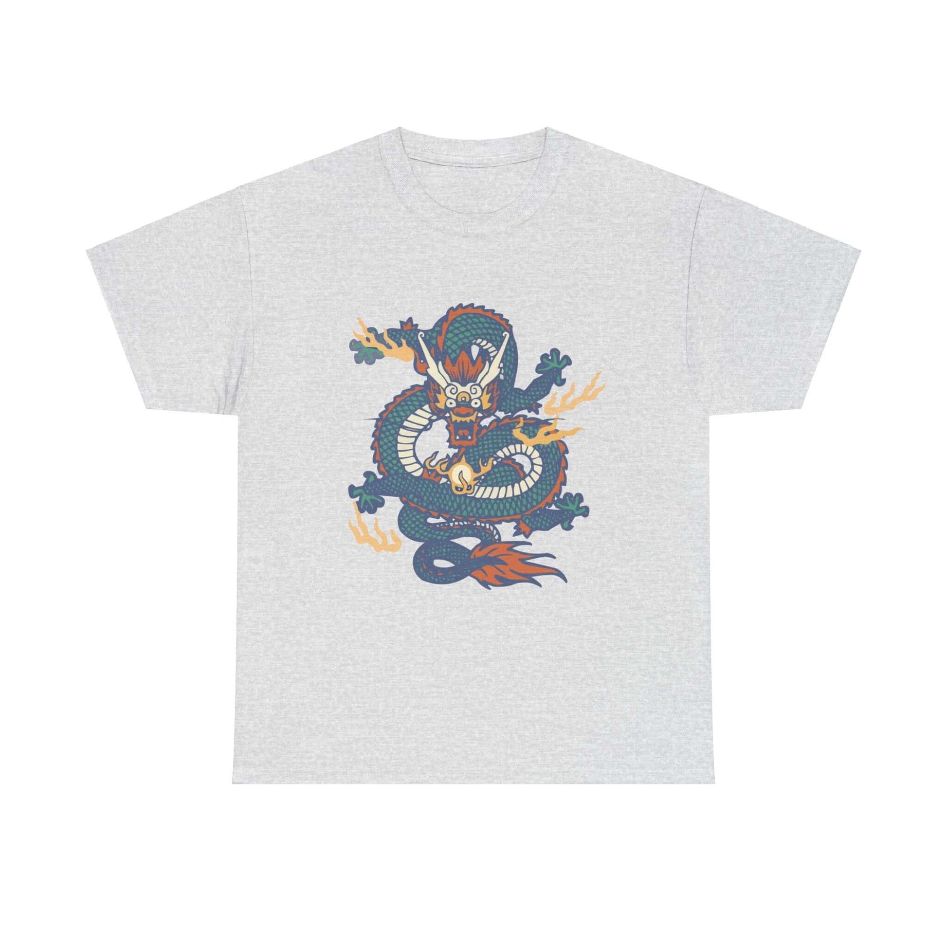 Unisex Snake T-Shirt featuring a colorful, coiled snake design on a light grey cotton fabric, perfect for snake enthusiasts and style seekers.