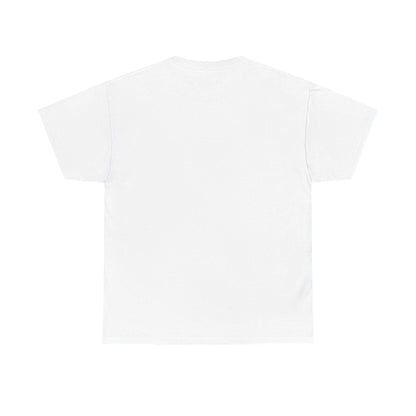 Back view of a plain white unisex New York City T-shirt made from 100% cotton, showcasing high-quality fabric for comfort and durability.