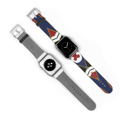 Barber Shop Pattern Apple Watch BandEnjoy a classic and timeless look with our Barber Shop Pattern Apple Watch Band. The dewcrip detail adds a unique touch to your everyday style. Made of durable materials, this band ensures comfort and long-lasting wear.