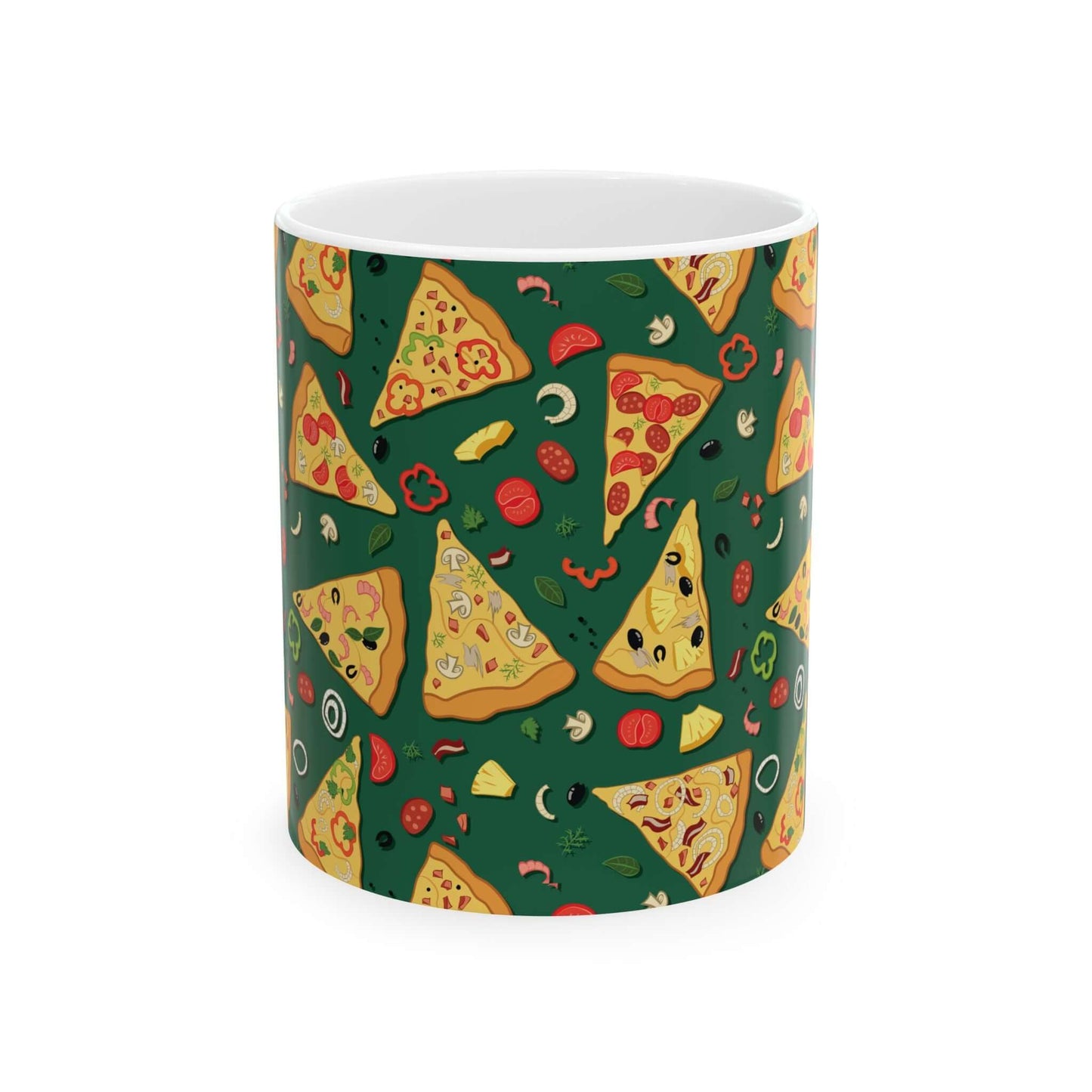 Pizza MugIntroducing the Pizza Mug: the ultimate combination of a classic Italian dish and your morning coffee! Crafted with high-quality materials, this mug is perfect for enjoying your favorite slice while keeping your drink warm. Embrace the unique des