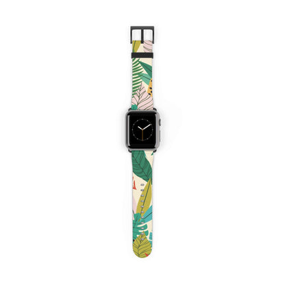 Tropical Leaves Apple Watch BandThis Tropical Leaves Apple Watch Band features a unique design inspired by lush tropical plants. Crafted from high-quality materials, it provides a secure and comfortable fit for your Apple Watch. Upgrade your style with th