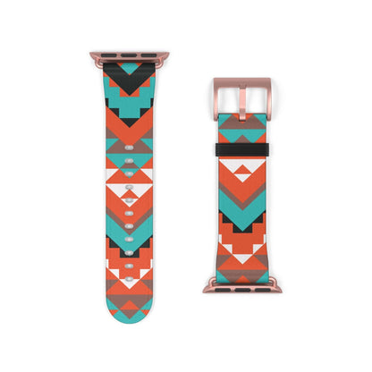 Navajo Pattern Apple Watch BandIntroducing the Navajo Pattern Apple Watch Band! Enjoy the unique design and comfortable fit of this dewcrip band. Show off your style and stand out from the crowd with this one-of-a-kind accessory. Perfect for any fashion-f