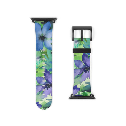 Blue Flower Apple Watch BandTransform your Apple Watch into a work of art with our Blue Flower Band. Its delicate hand-painted design is crafted with luxurious attention to detail. Elevate your style with this unique and elegant band, perfect for any occa