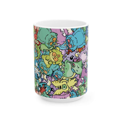 Cartoon Monsters MugGet your morning brew with the cutest companions - our Cartoon Monsters Mug! Sip your drink with these quirky critters while they add a playful touch to your day. Perfect for any monster fan (or just anyone who enjoys a little fun in t