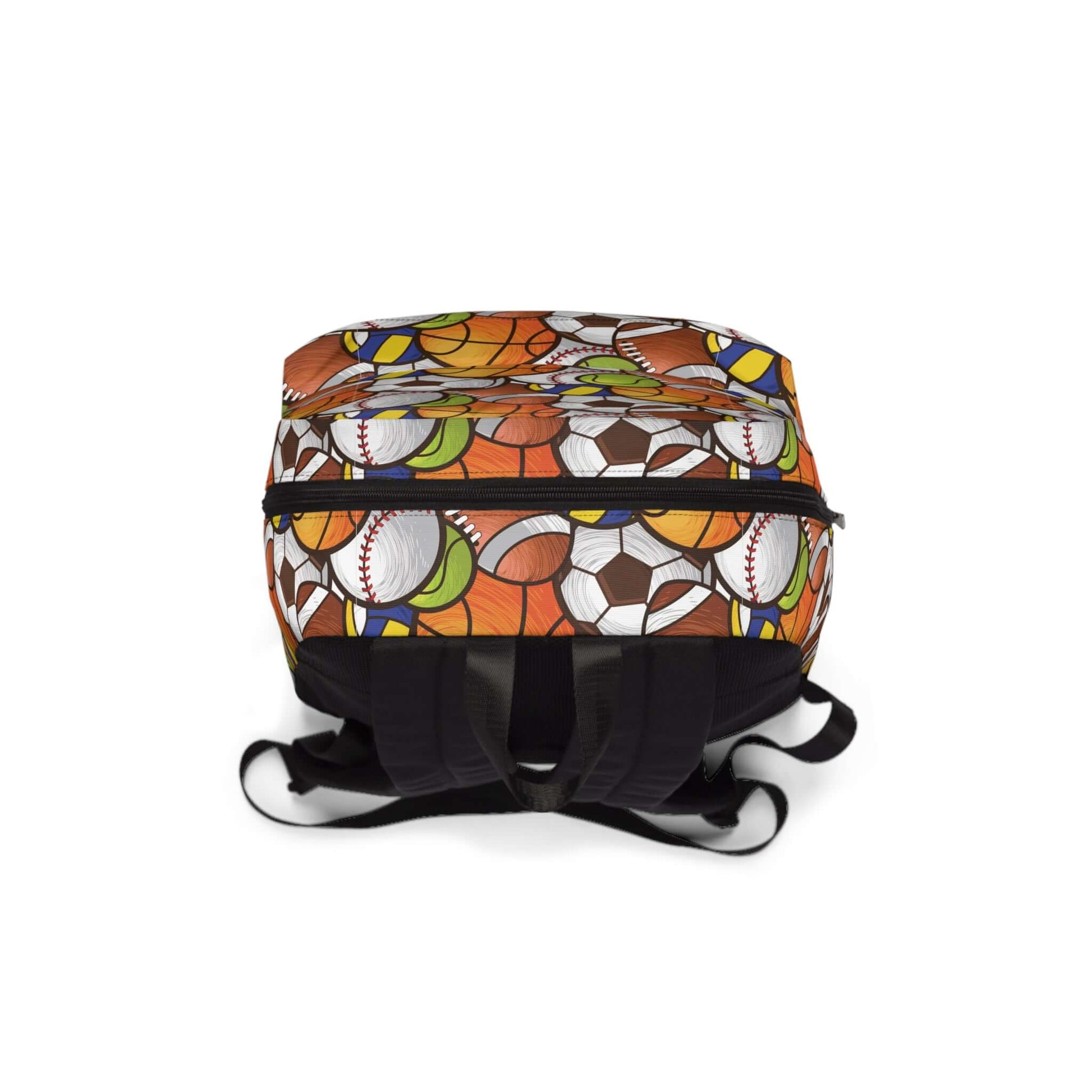 Sports Ball BackpackThis backpack is a game changer! It's perfect for any sports fan, with ample storage for all your gear and a unique design that looks like a giant sports ball. Show off your playful side and make a statement while carrying your essenti