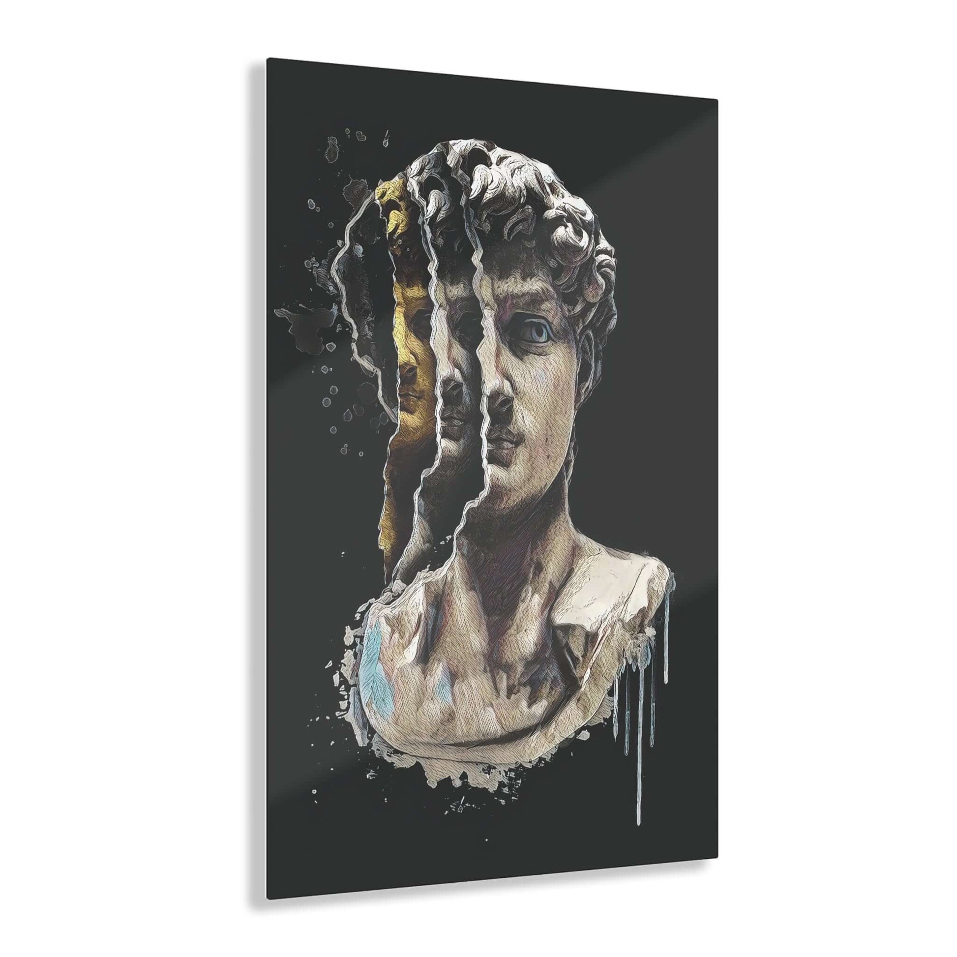 Split Face Acrylic PrintExperience the stunning visual effect of our Split Face Acrylic Print. Its unique acrylic surface creates a modern and sophisticated look that will elevate any room. With its durable and lightweight design, this print is perfect fo