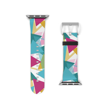 Triangles Apple Watch BandTired of settling for plain, boring watch bands? Experience the ultimate in luxury and style with our Triangles Apple Watch Band. Inspired by the world of art and literature, our band boasts an exclusive design and is made with p