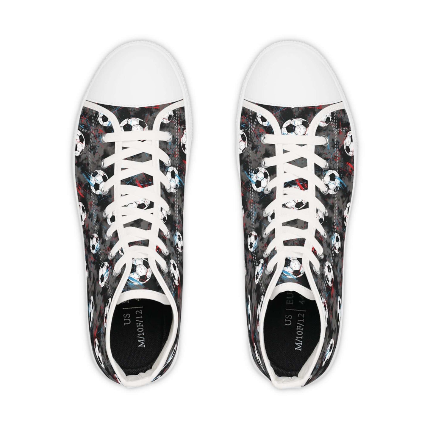 Footballs Men's High Top Sneakers.