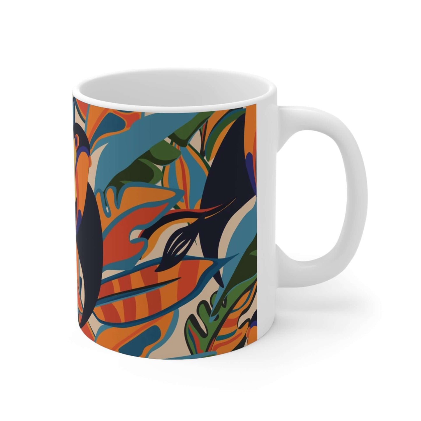 Toucan Style MugExperience the joy of drinking from our Toucan Style Mug. With a playful toucan design and durable ceramic material, it's perfect for keeping your morning coffee hot and putting a smile on your face. Transform your daily routine into a tro