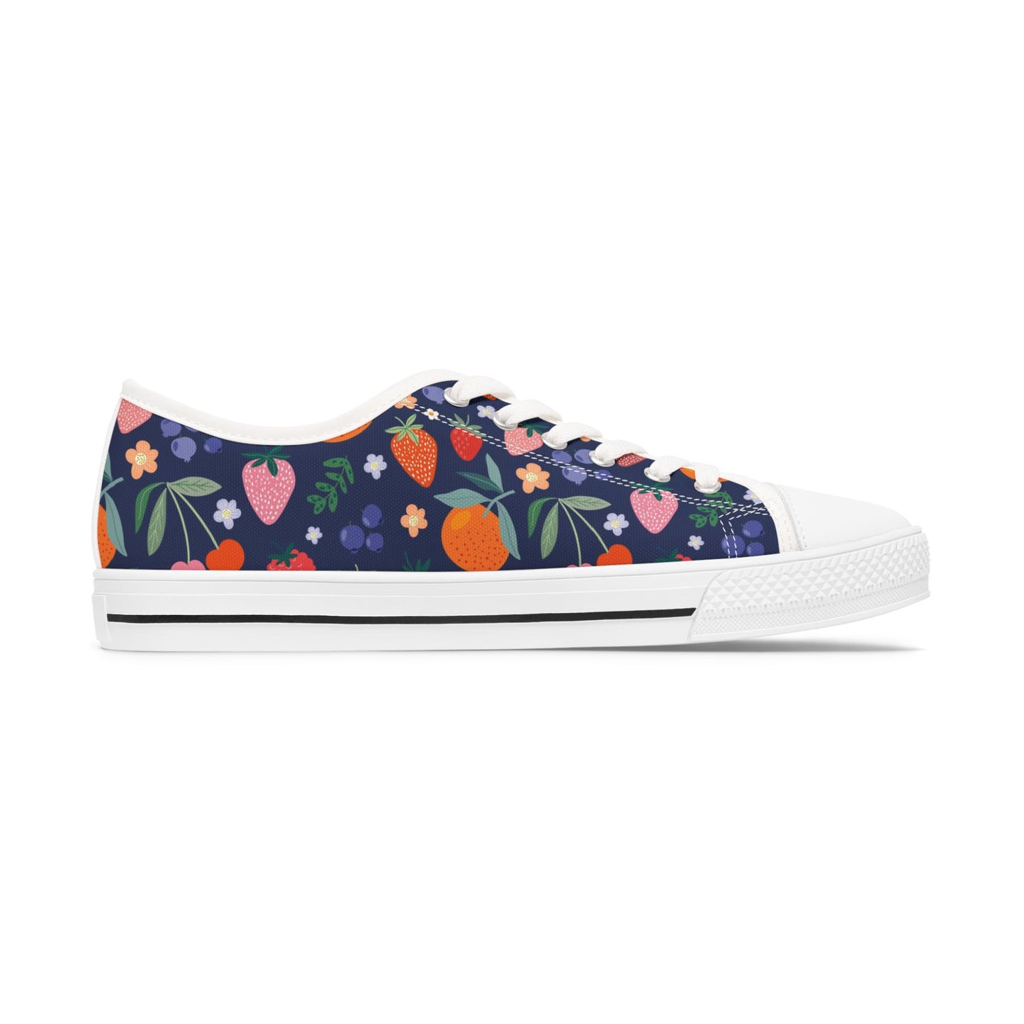 Women's Summer Fruits Low Top SneakersStep into a world of vibrant colors and playful designs with our Women's Summer Fruits Low Top Sneakers. These sneakers feature a refreshing fruit pattern that will add a touch of whimsy to any outfit. Made with high-