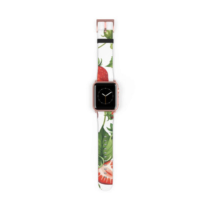 Strawberry Apple Watch BandIntroducing our Strawberry Apple Watch Band - a tasteful blend of luxury and functionality. With its intricate design and comfortable fit, this band is the perfect addition to your Apple Watch. Show off your style with the sweet