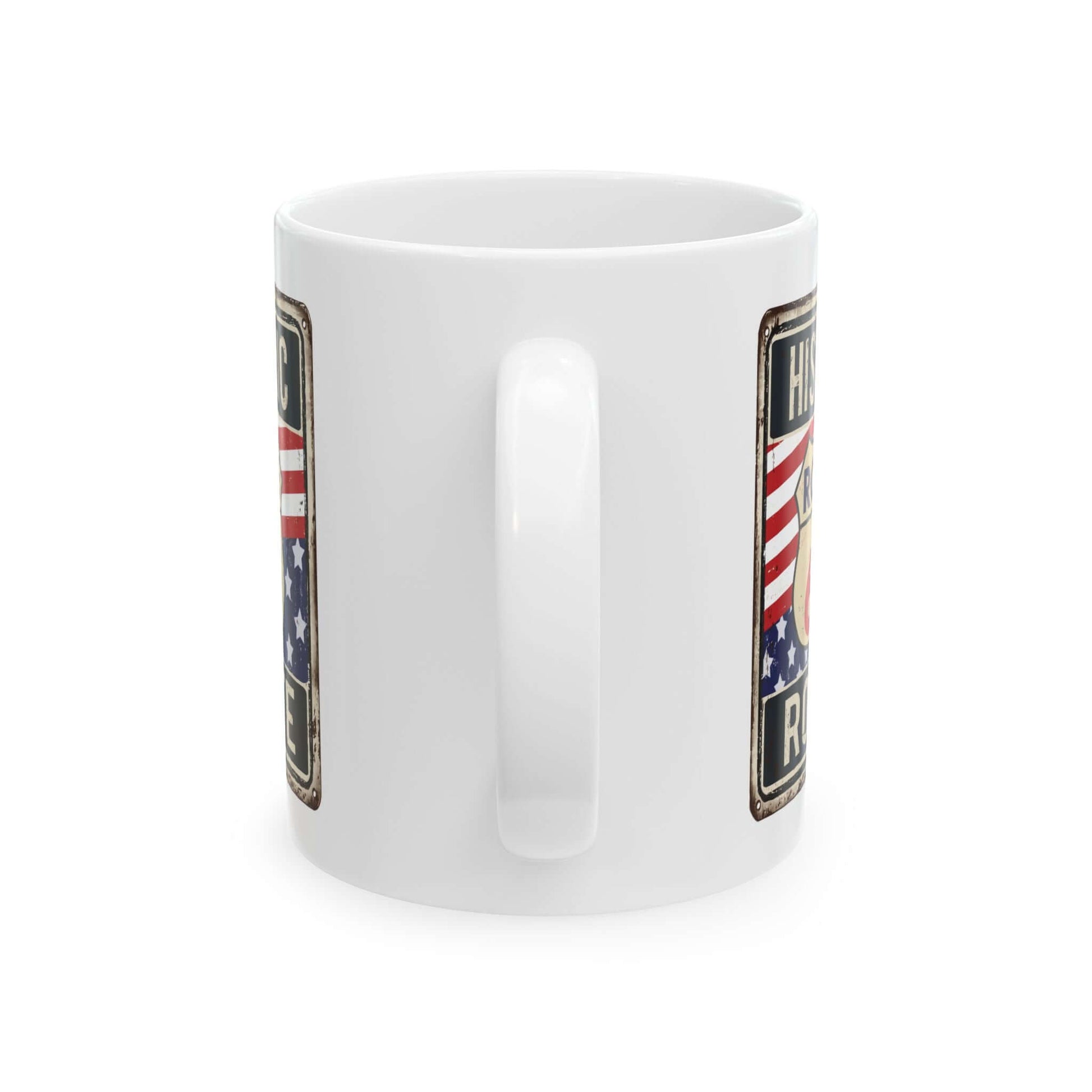 Historic Route 66 MugThis Historic Route 66 mug is the perfect way to commemorate your travels along this iconic road. Made from durable ceramic and featuring a detailed design, this mug is both functional and collectible. Start your day with a sip of nos