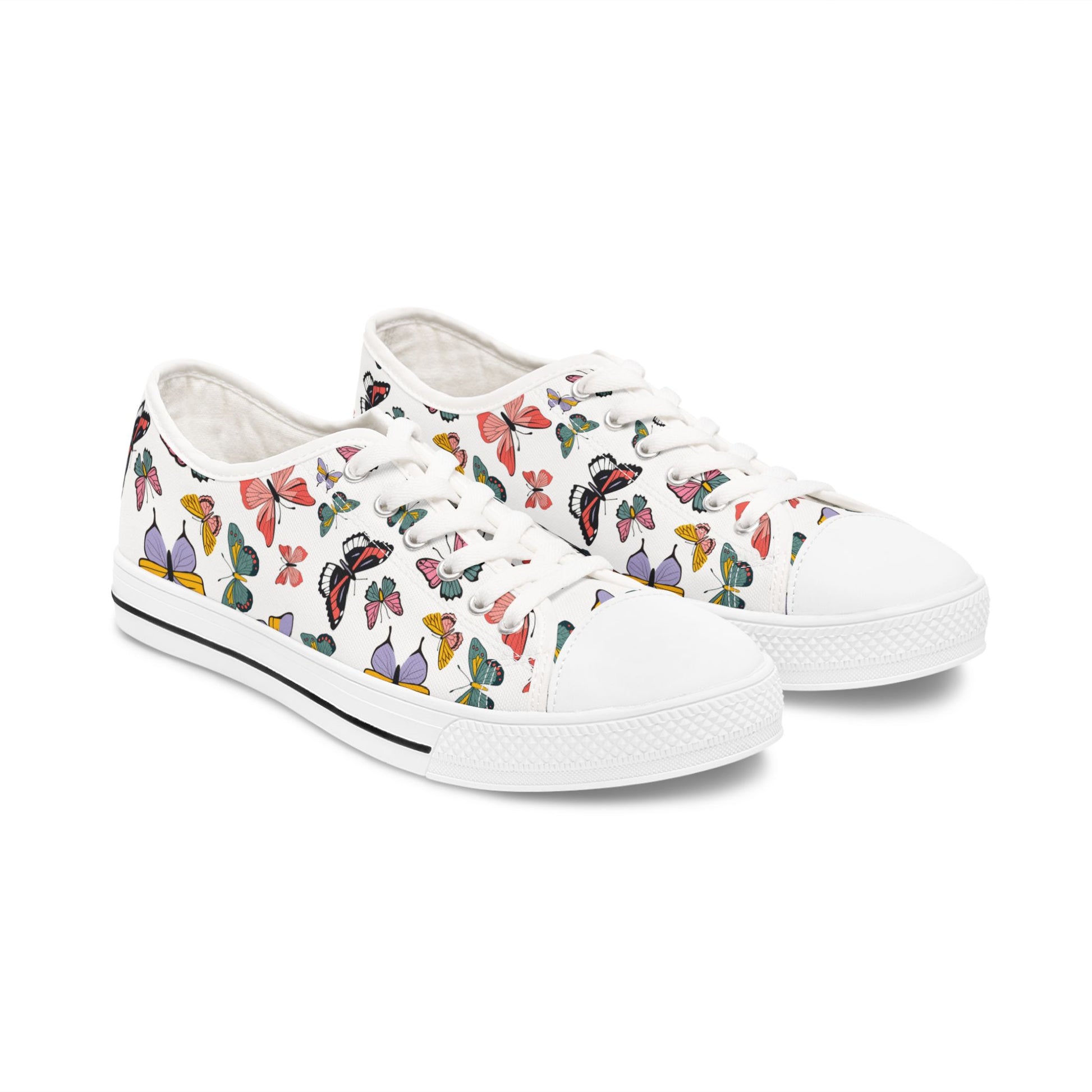 Women's Butterfly Low Top SneakersCrafted from premium materials, our Women's Butterfly Low Top Sneakers are a must-have for any fashion-forward individual. These elegant and sophisticated sneakers feature a unique butterfly design, adding a touch of art