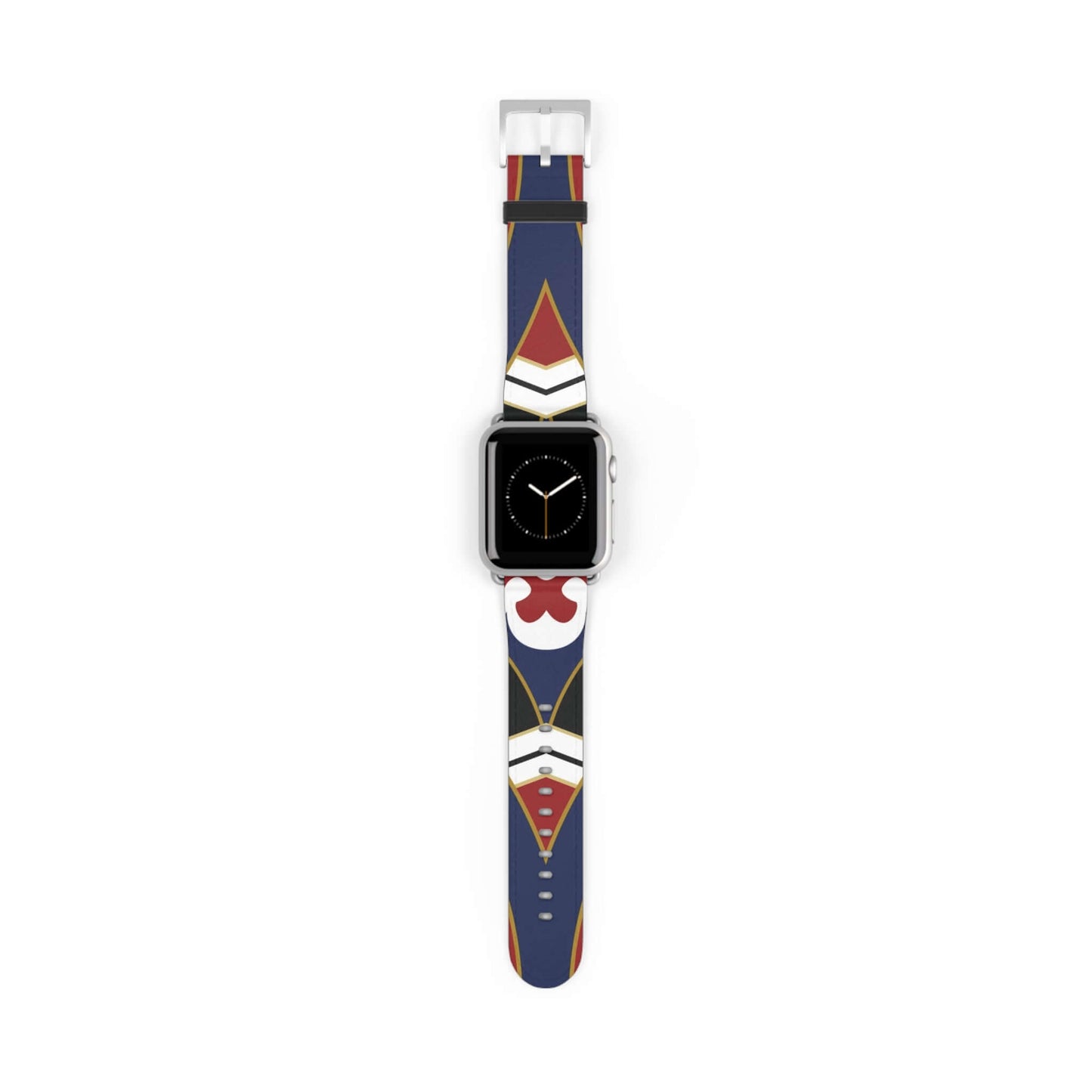 Barber Shop Pattern Apple Watch BandEnjoy a classic and timeless look with our Barber Shop Pattern Apple Watch Band. The dewcrip detail adds a unique touch to your everyday style. Made of durable materials, this band ensures comfort and long-lasting wear.