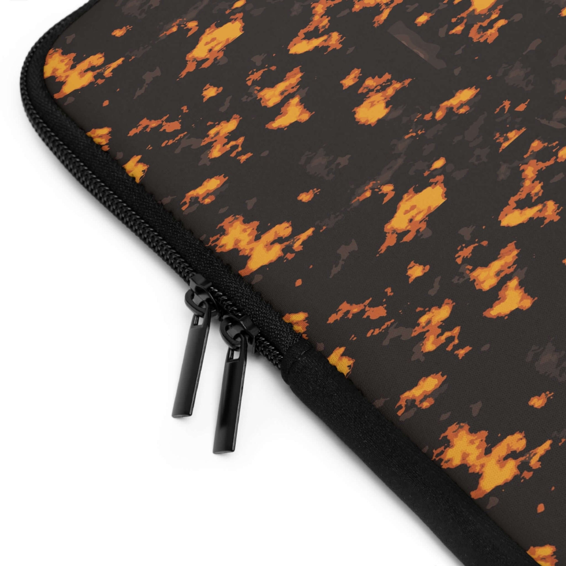 Molten Lava Laptop SleeveTake on any adventure with the Molten Lava Laptop Sleeve! Protect your laptop with its durable design while standing out with its bold style. Perfect for risk-takers who want to add some fiery excitement to their everyday routine.