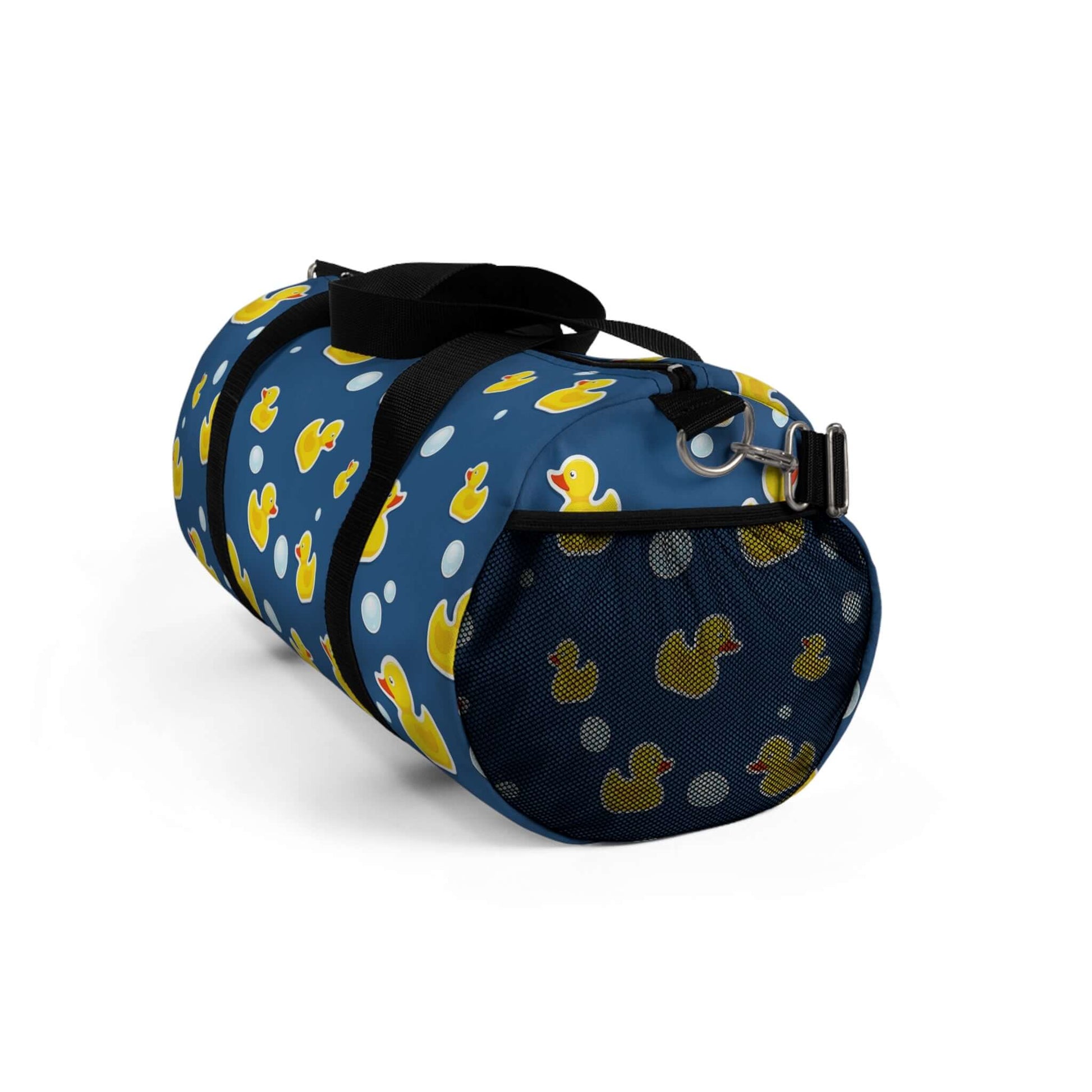 Rubber Duck Duffel BagSay goodbye to boring luggage with our Rubber Duck Duffel Bag! Perfect for travel or everyday use, it's made with durable rubber material and can fit all your essentials. Guaranteed to make a quacking statement wherever you go! (Get