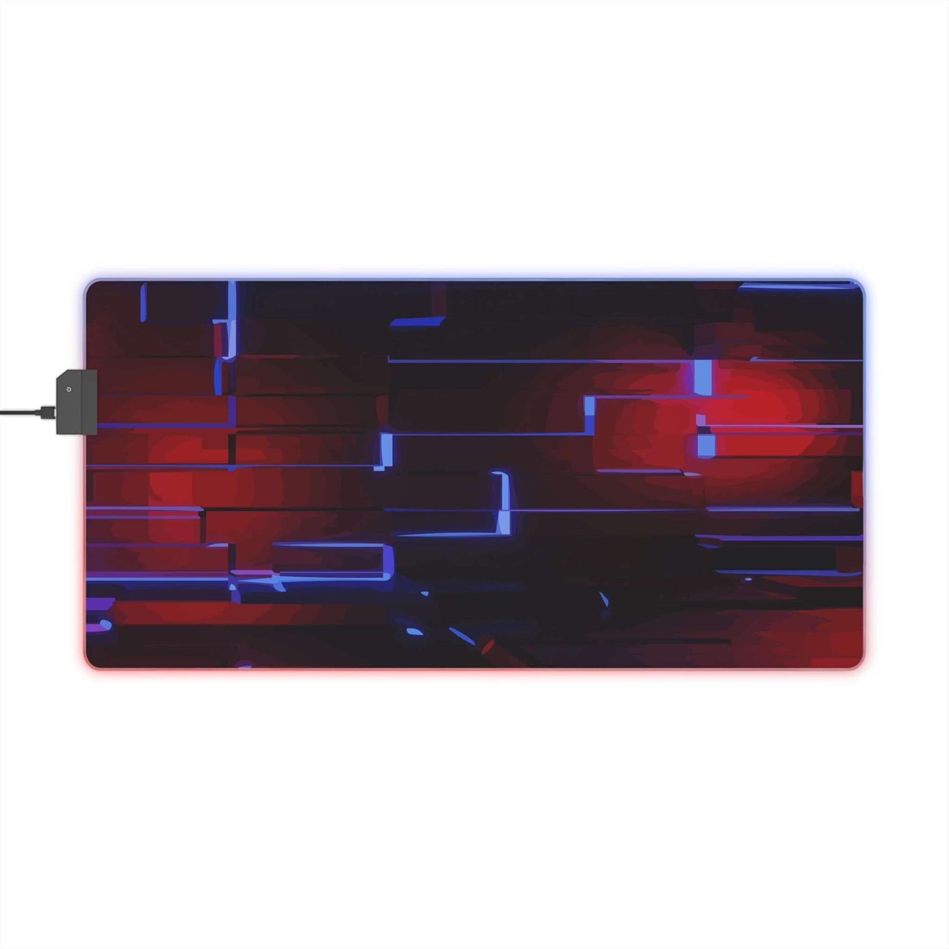 LED gaming mouse pad with vibrant colors, durable custom gaming pads design, featuring detachable USB and non-slip backing.