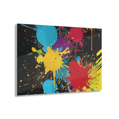 Splatter Paint Acrylic PrintThis high-quality Splatter Paint Acrylic Print adds a touch of artistic flair to any room. Made with durable materials, its vibrant colors and unique design are sure to enhance your home decor. Transform your space with this on