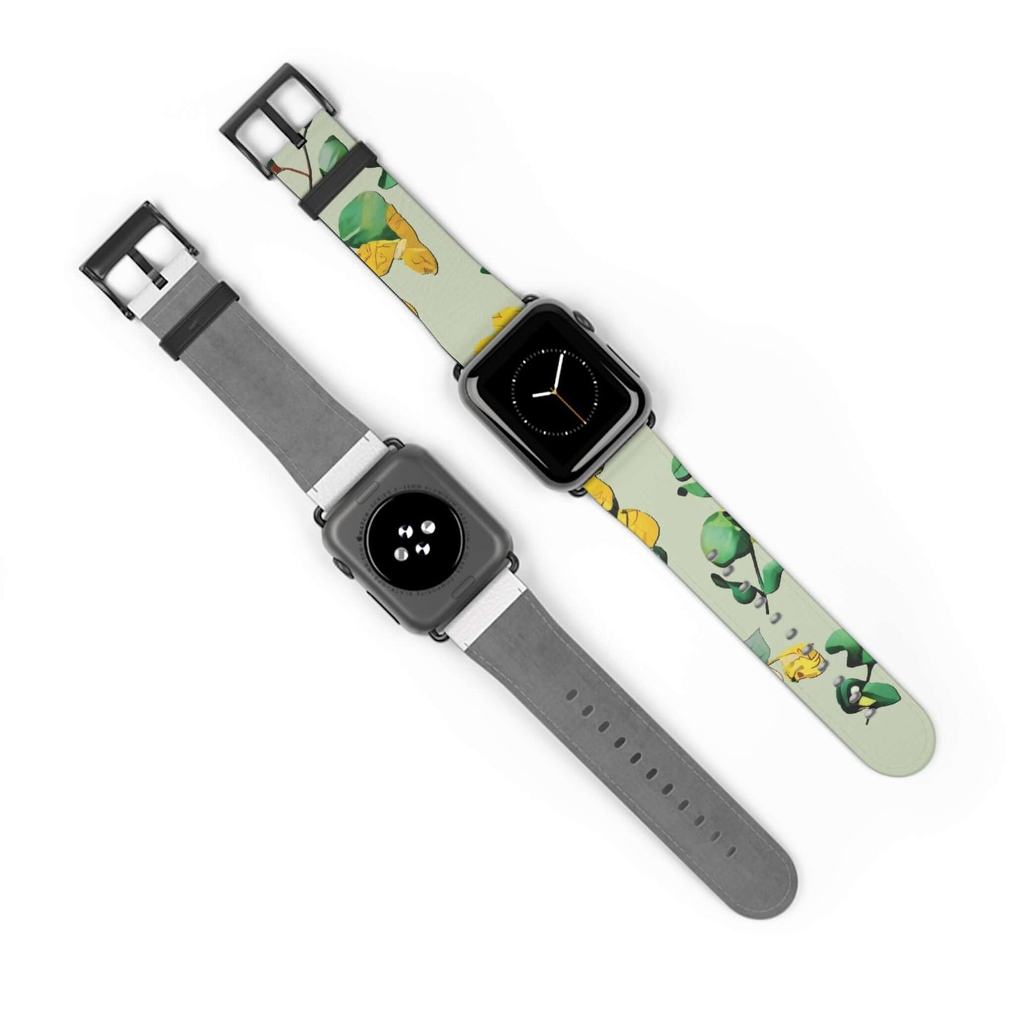 Leaf Floral Apple Watch BandElevate your style with our Leaf Floral Apple Watch Band. Featuring a delicate and intricate design, this band adds a touch of elegance to your wrist. Made with high-quality materials, it offers durability and comfort for every