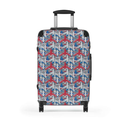 Aeroplanes SuitcaseIntroducing the Aeroplanes Suitcase, perfect for all your travel needs. With a sleek and sturdy design, this suitcase is made from durable materials for long-lasting use. The spacious interior and multiple compartments make packing and