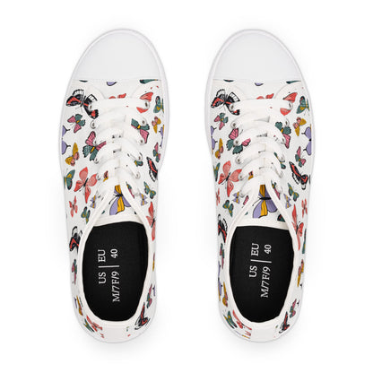 Women's Butterfly Low Top SneakersCrafted from premium materials, our Women's Butterfly Low Top Sneakers are a must-have for any fashion-forward individual. These elegant and sophisticated sneakers feature a unique butterfly design, adding a touch of art