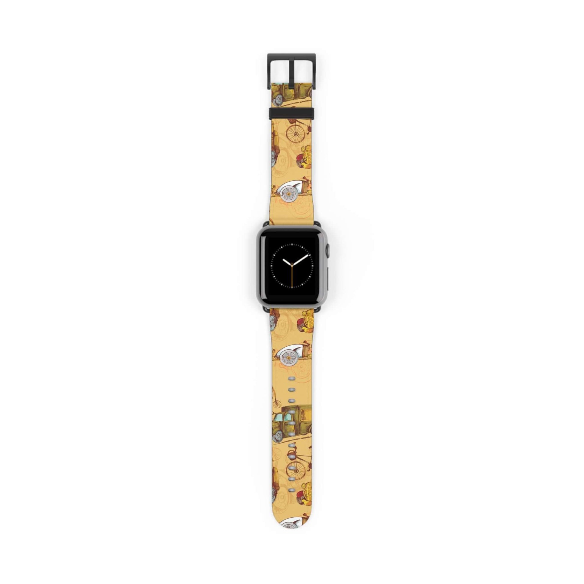 Vintage Transport Apple Watch BandMake a stylish statement with our Vintage Transport Apple Watch Band. Crafted from high-quality materials, this band features a unique and elegant transport design that will elevate your look. Perfect for the fashion-forw