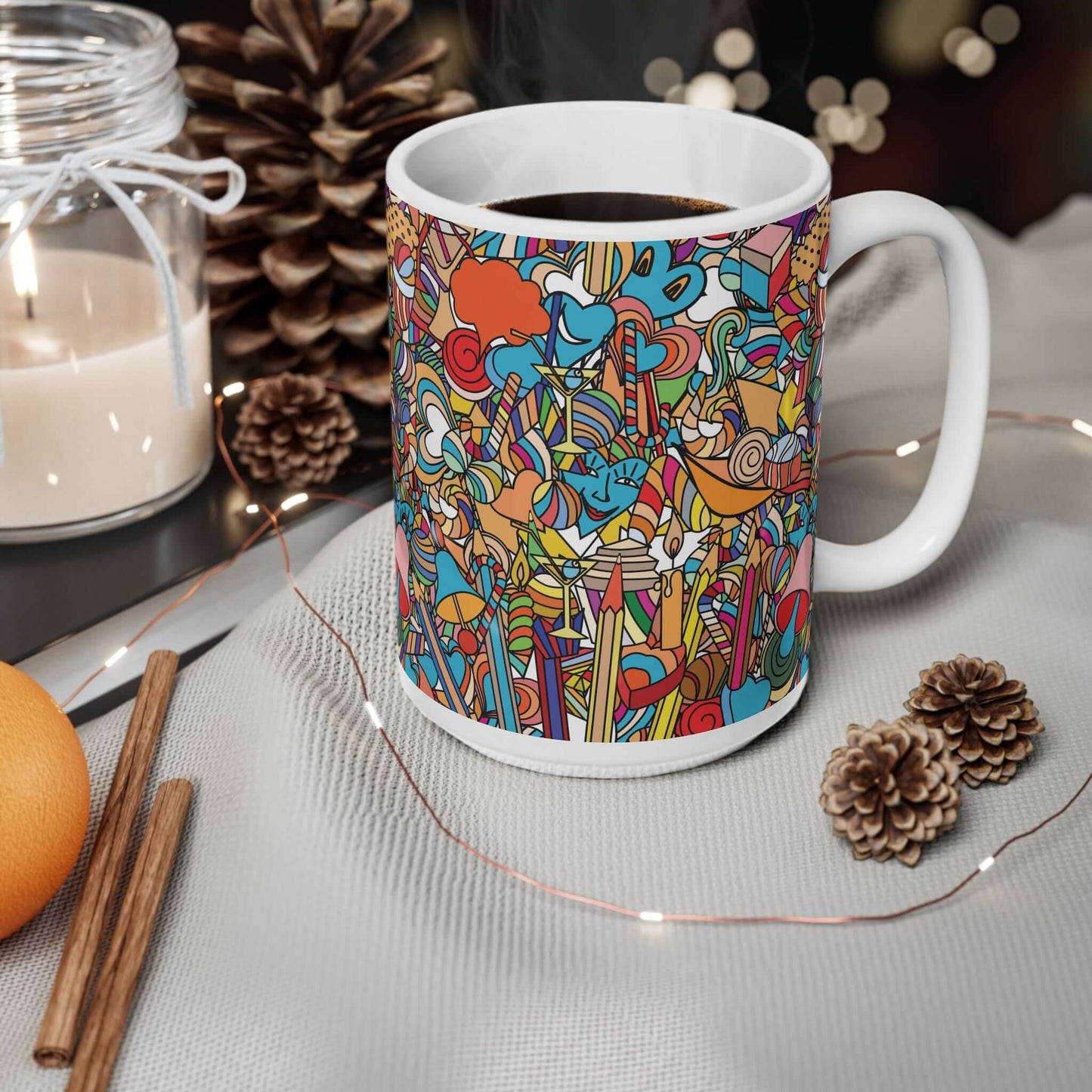 Doodle Comic Art Mug.