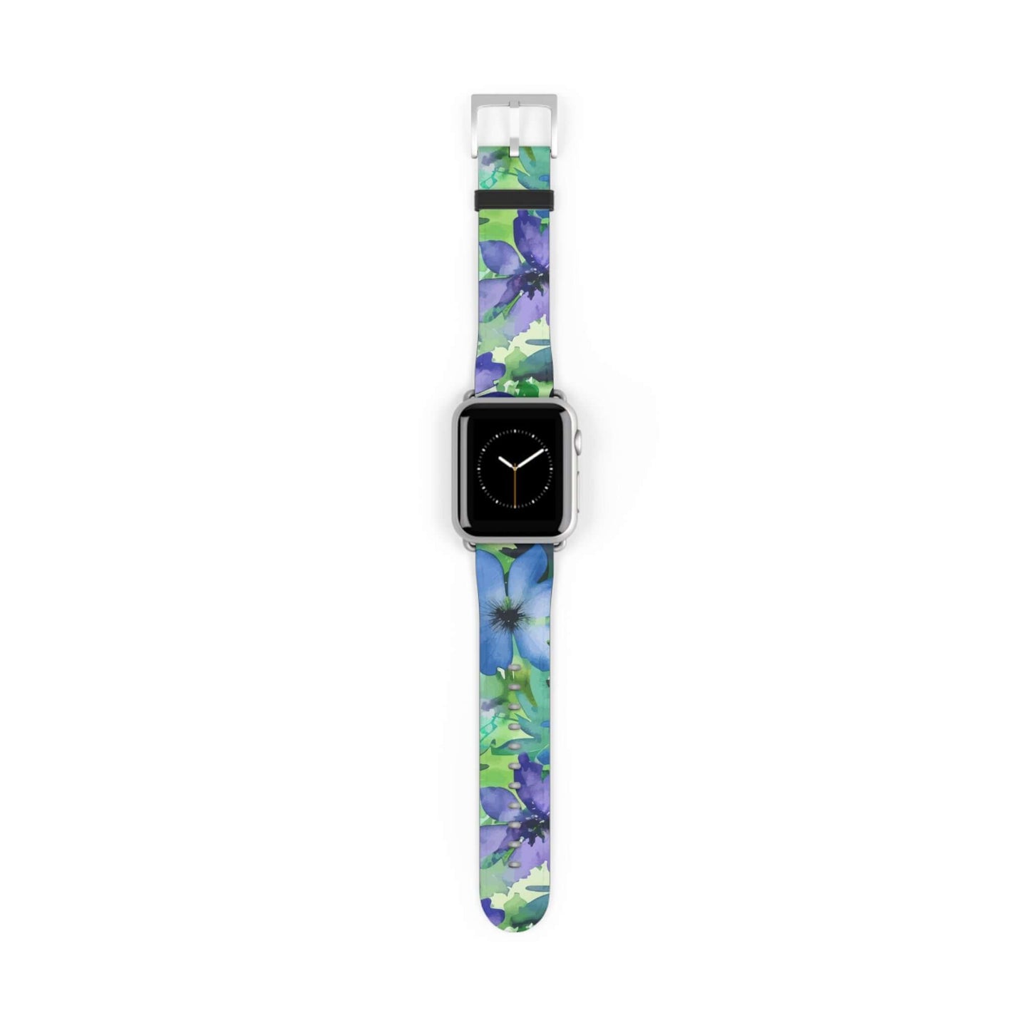 Blue Flower Apple Watch BandTransform your Apple Watch into a work of art with our Blue Flower Band. Its delicate hand-painted design is crafted with luxurious attention to detail. Elevate your style with this unique and elegant band, perfect for any occa