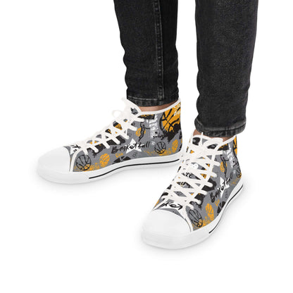 Men's Basketball Style High Top SneakersChannel your inner basketball star with these Men's Basketball Style High Top Sneakers. Made for on-court performance and off-court style, these sneakers offer comfort, support, and a bold design. Perfect for all da